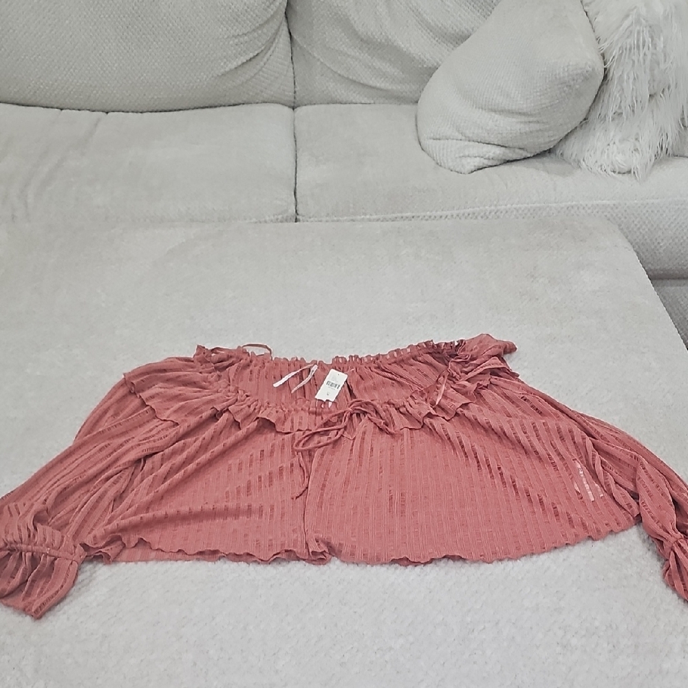 Anthropologie Rust Crop Top